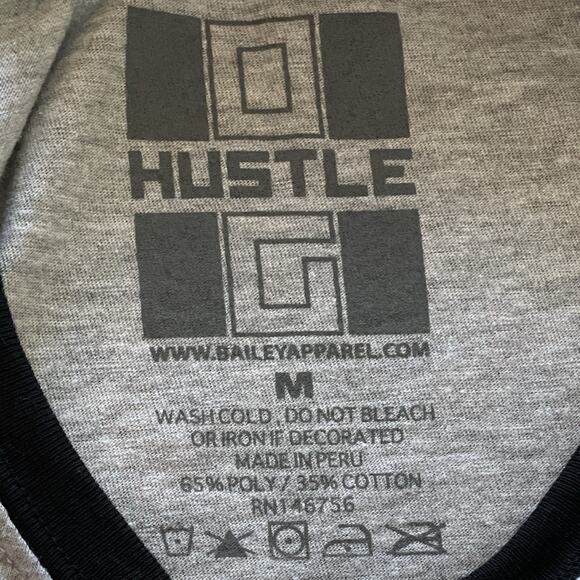 OG Hustle Graphic T-Shirt Men’s M Multicolor Short Sleeve Raised Letters - Picture 4 of 5